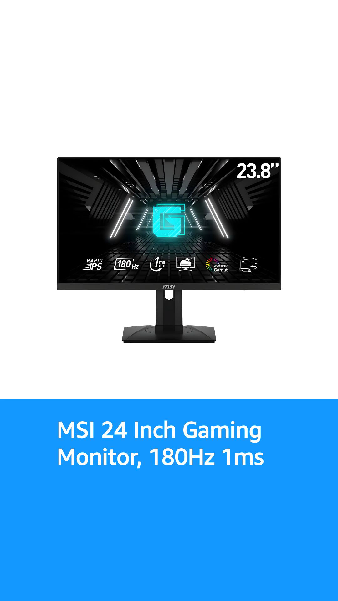 MSI FHD Rapid IPS Gaming Free Sync 1ms 1920 x 1080 180Hz Refresh